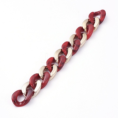 Handmade CCB Plastic Curb Chain AJEW-JB00678-03-1