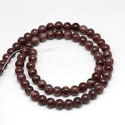 Natural Yellow Jade Beads Strands G-G598-8mm-YXS-09-1