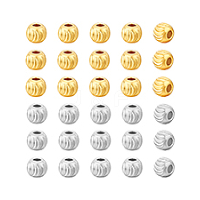 30Pcs 2 Colors 925 Sterling Silver Spacer Beads STER-PH0003-86-1