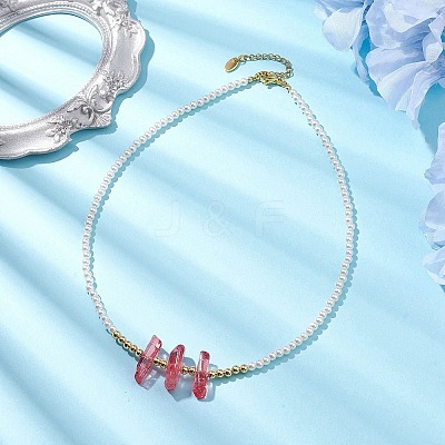 ABS Plastic Imitation Pearl Beaded Necklaces NJEW-JN04859-04-1