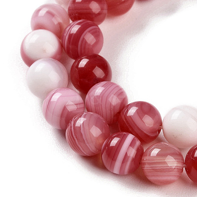 Natural Striped Agate/Banded Agate Beads Strands G-Z060-A01-B15-1