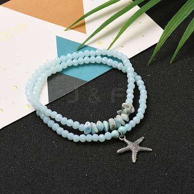 Stretch Bracelets Sets BJEW-JB05586-03-1