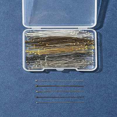 250Pcs 5 Colors Brass Ball Head Pins KK-FS0001-42-1