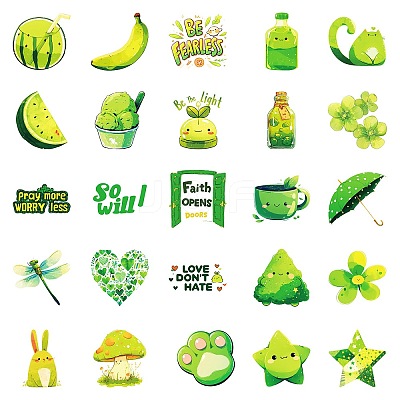 50Pcs Cartoon Forest Themes Paper Stickers STIC-C012-17-1