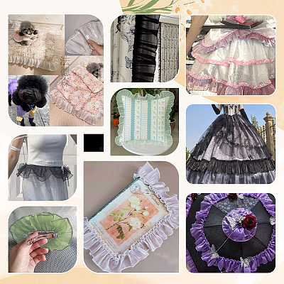 Polyester Lace Ribbon SRIB-NB0001-22D-1
