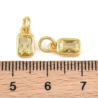 Brass Pave Cubic Zirconia Charms CU-CBA3D67-12G-10-1