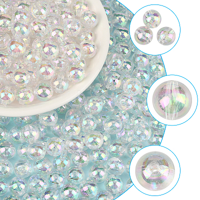 Eco-Friendly Transparent Acrylic Beads OACR-PA0001-30C-02-1