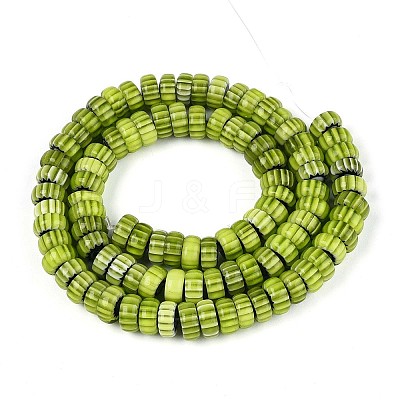 Handmade Millefiori Glass Beads Strands X-LAMP-T021-27B-07-1