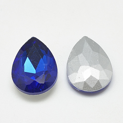 Pointed Back Glass Rhinestone Cabochons RGLA-T081-6x8mm-11-1