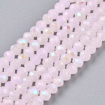 Electroplate Glass Beads Strands EGLA-A044-J1mm-L02-1
