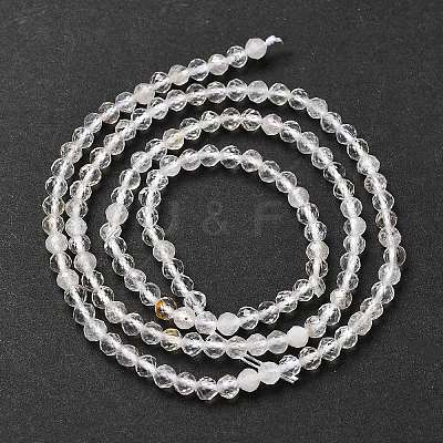 Natural Quartz Crystal Beads Strands G-B145-A02-3mm-1