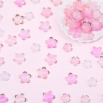 100Pcs 4 Styles Transparent Acrylic Bead Caps OACR-BM0001-09B-1