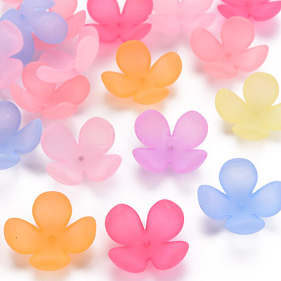 Frosted Acrylic Bead Caps MACR-S371-06A-1