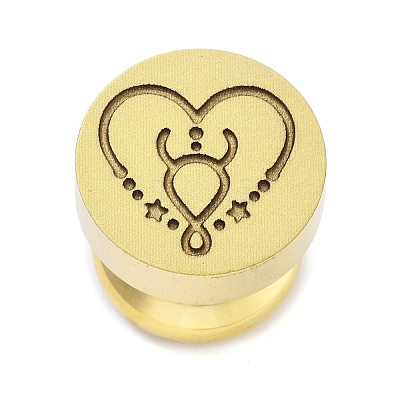 Constellation Golden Tone Wax Seal Brass Stamp Heads LS-STAM-P002-02G-03-1