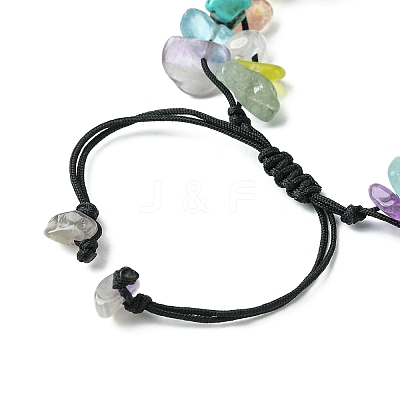 Chakra Theme Adjustable Bracelet BJEW-TA00372-1