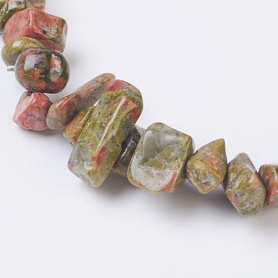 Natural Unakite Stretch Bracelets BJEW-JB03681-02-1