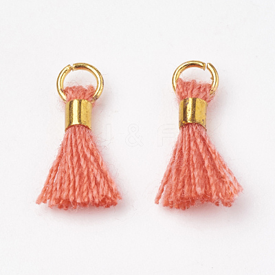 Polycotton(Polyester Cotton) Tassel Pendant Decorations FIND-S275-23G-1