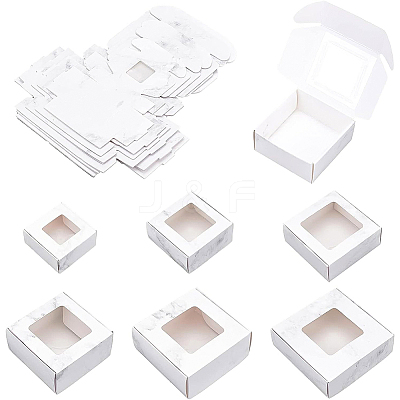 24Pcs 6 Styles Paper with PVC Candy Boxes CON-BC0002-14B-1