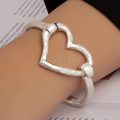 Heart Alloy Cuff Bangles for Women WG73EA3-09-1