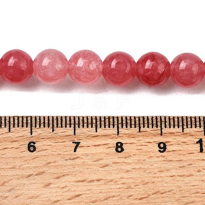 Natural Dyed White Jade Beads Strands G-M402-C03-26-1