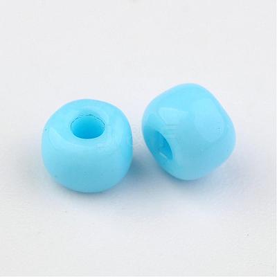 6/0 Opaque Colours Round Glass Seed Beads X-SEED-A010-4mm-43-1
