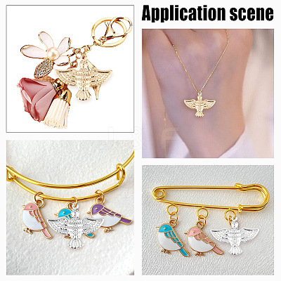 40Pcs 2 Colors Brass Pendants KK-AR0003-32-1