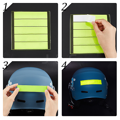 8 Sheets 2 Colors Waterproof PVC Plastic Reflective Stickers DIY-GA0004-04-1