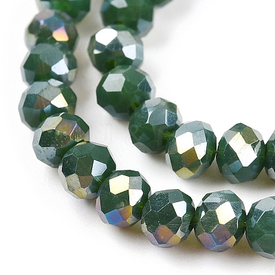 Electroplate Glass Beads Strands EGLA-A034-P4mm-B09-1