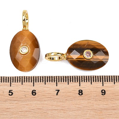 Natural Tiger Eye Pendants G-F837-05C-1