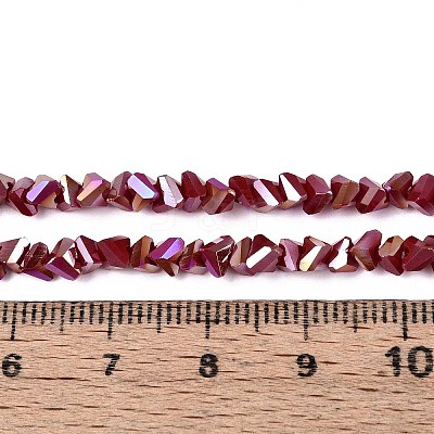 Electroplate Opaque Glass Beads Strands GLAA-N022-4mm-15-1