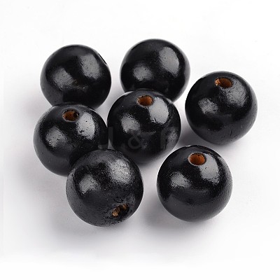 Natural Wood Beads X-TB30MMY-2-1