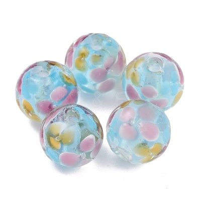 Round Lampwork Beads LAMP-H059-A04-1