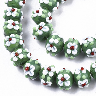 Handmade Lampwork Beads Strands LAMP-N021-001D-1
