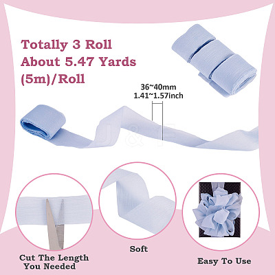 3 Rolls Frayed Polyester Ribbon OCOR-TA0002-97A-1