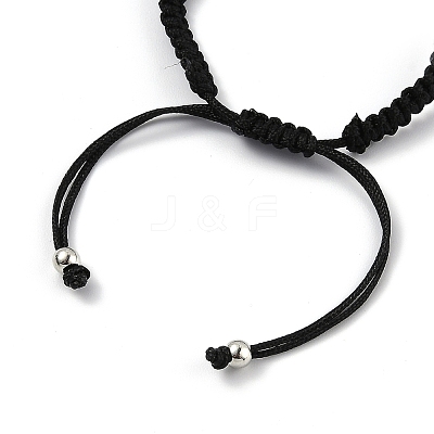 Adjustable Nylon Cord Braided Bead Bracelet EJEW-H118-01P-1