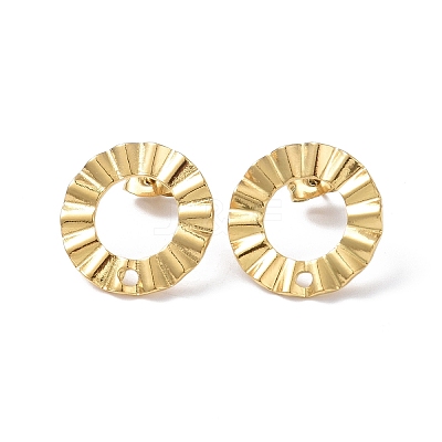 Ion Plating(IP) 304 Stainless Steel Stud Earring Finding EJEW-I285-21G-1