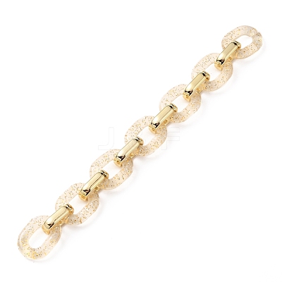 Handmade Transparent Acrylic & CCB Plastic Cable Chains AJEW-JB00828-1