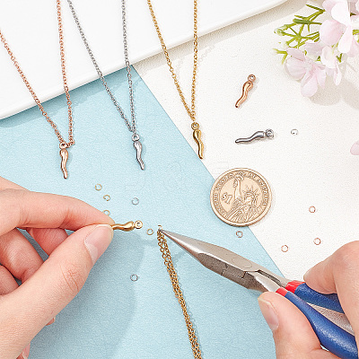 DIY 304 Stainless Steel Necklaces Kits DIY-UN0002-09-1