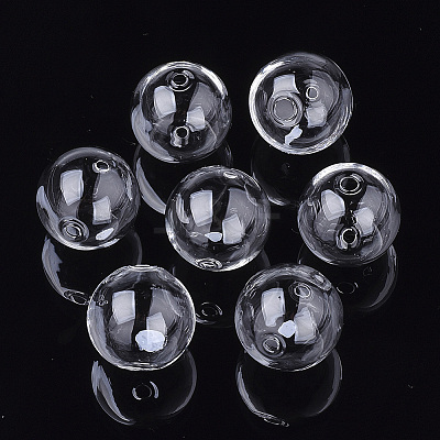 Handmade Blown Glass Globe Beads DH017J-1-25mm-1