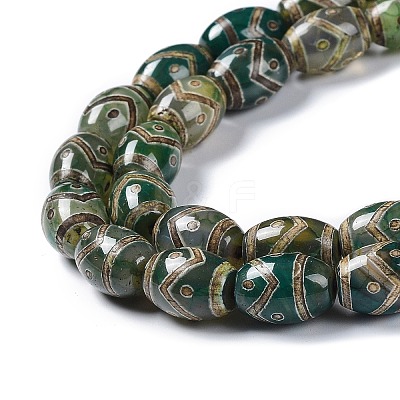 Tibetan Style dZi Beads Strands TDZI-E005-01G-1