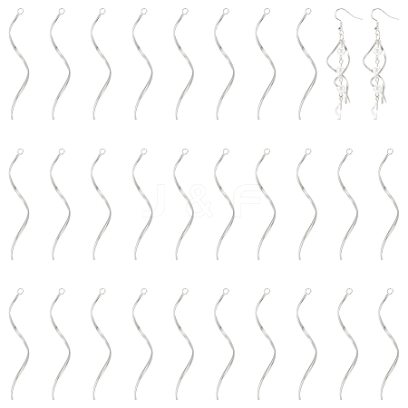 40Pcs 304 Stainless Steel Pendants STAS-UN0060-38-1