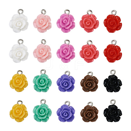 Craftdady Opaque Resin Pendants RESI-CD0001-02-1