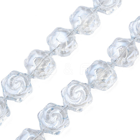 Electroplate Glass Beads Strands EGLA-N008-018-C01-1