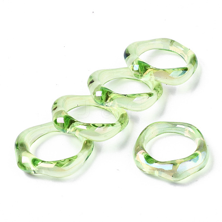 Transparent Resin Finger Rings RJEW-T013-001-E08-1