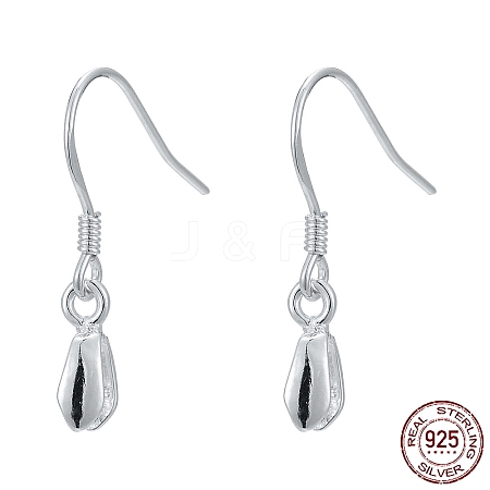 925 Sterling Silver Earring Hooks Findings X-STER-I014-28S-1