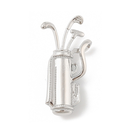Golf Club Alloy Cubic Zirconia Brooches LS-JEWB-M050-01P-03-1