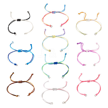 30Pcs 10 Color Nylon Bracelets Making BJEW-TAC0041-1