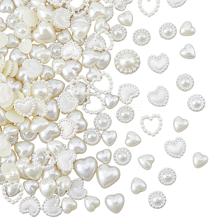 HOBBIESAY ABS Plastic Imitation Pearls Cabochons MRMJ-HY0001-16-1