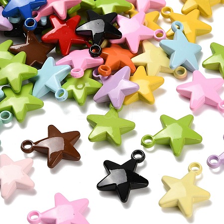 Baking Paint Acrylic Pendants OACR-H059-04-1