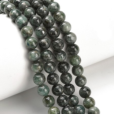 Natural Green Kyanite Beads Strands G-H335-B02-6mm-AB-1